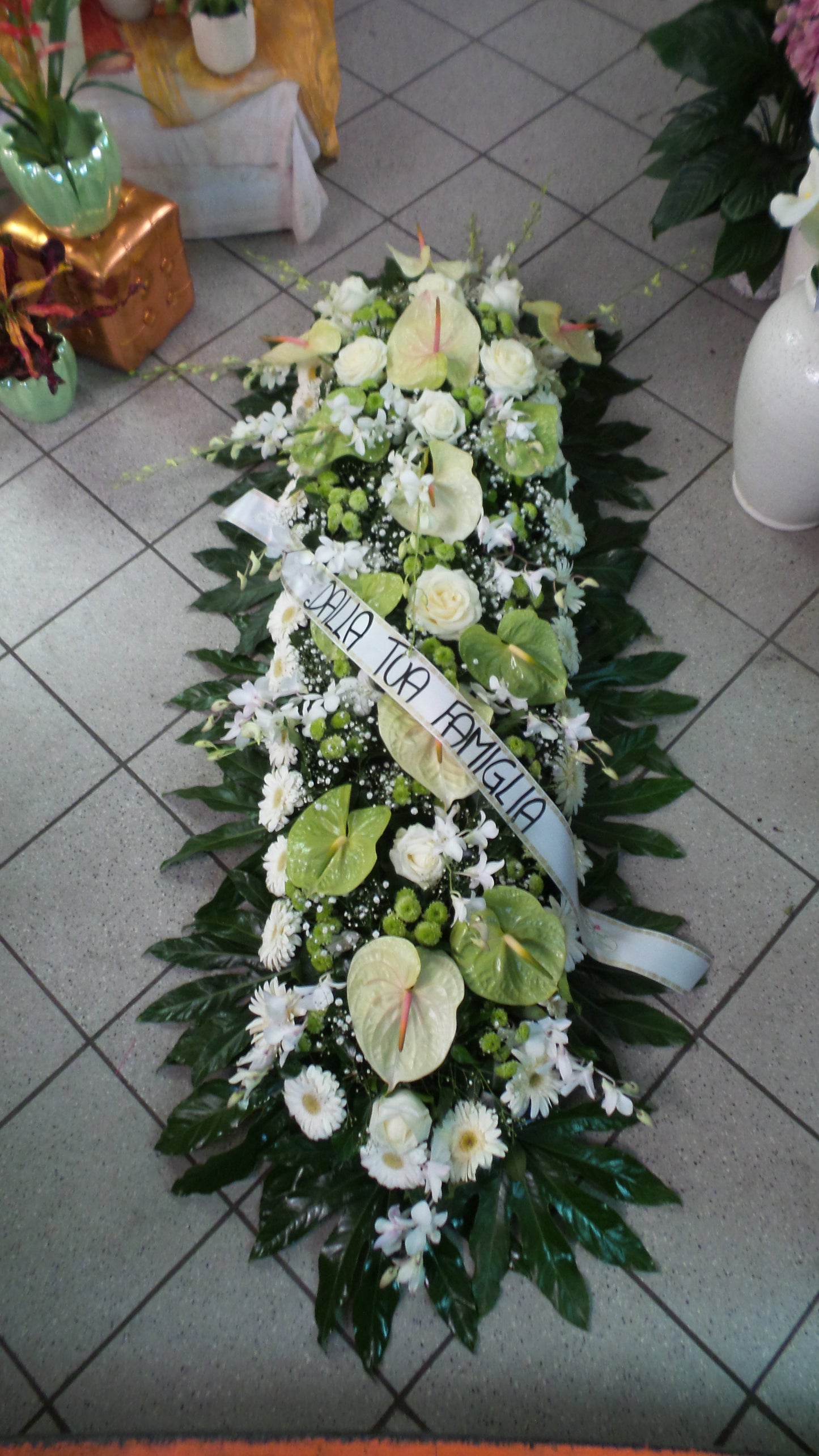 Copribara bianco e verde