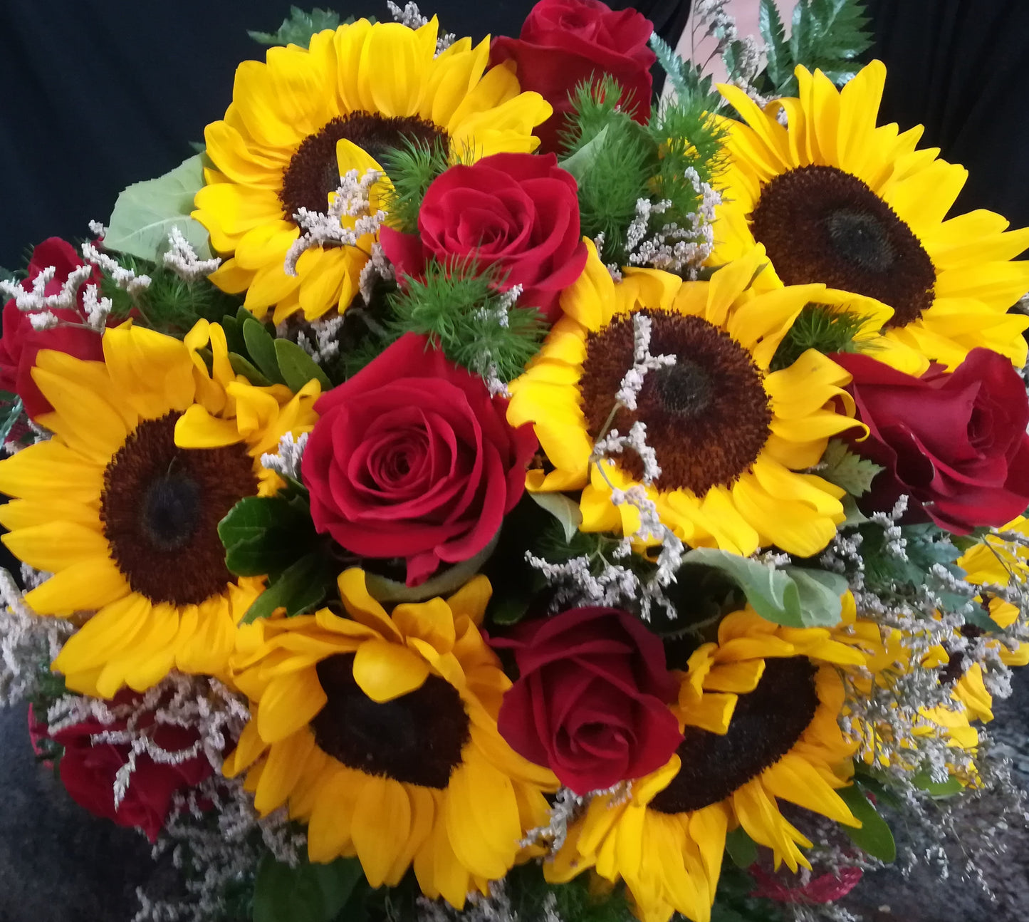 Bouquet rose e girasoli